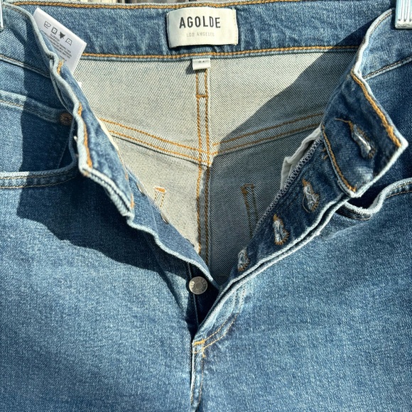 Agolde Riley High Rise Cropped Straight Leg Jeans - Picture 8 of 16